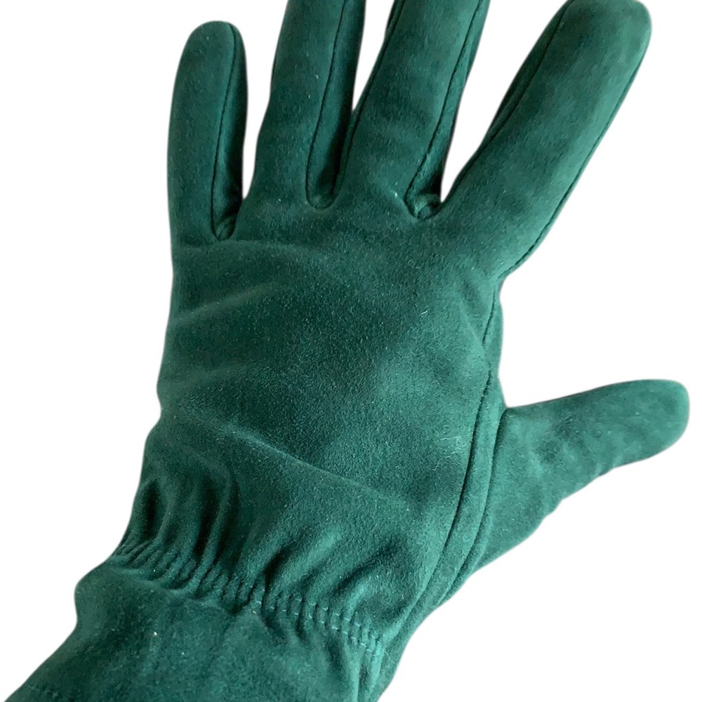 Green Suede Gloves